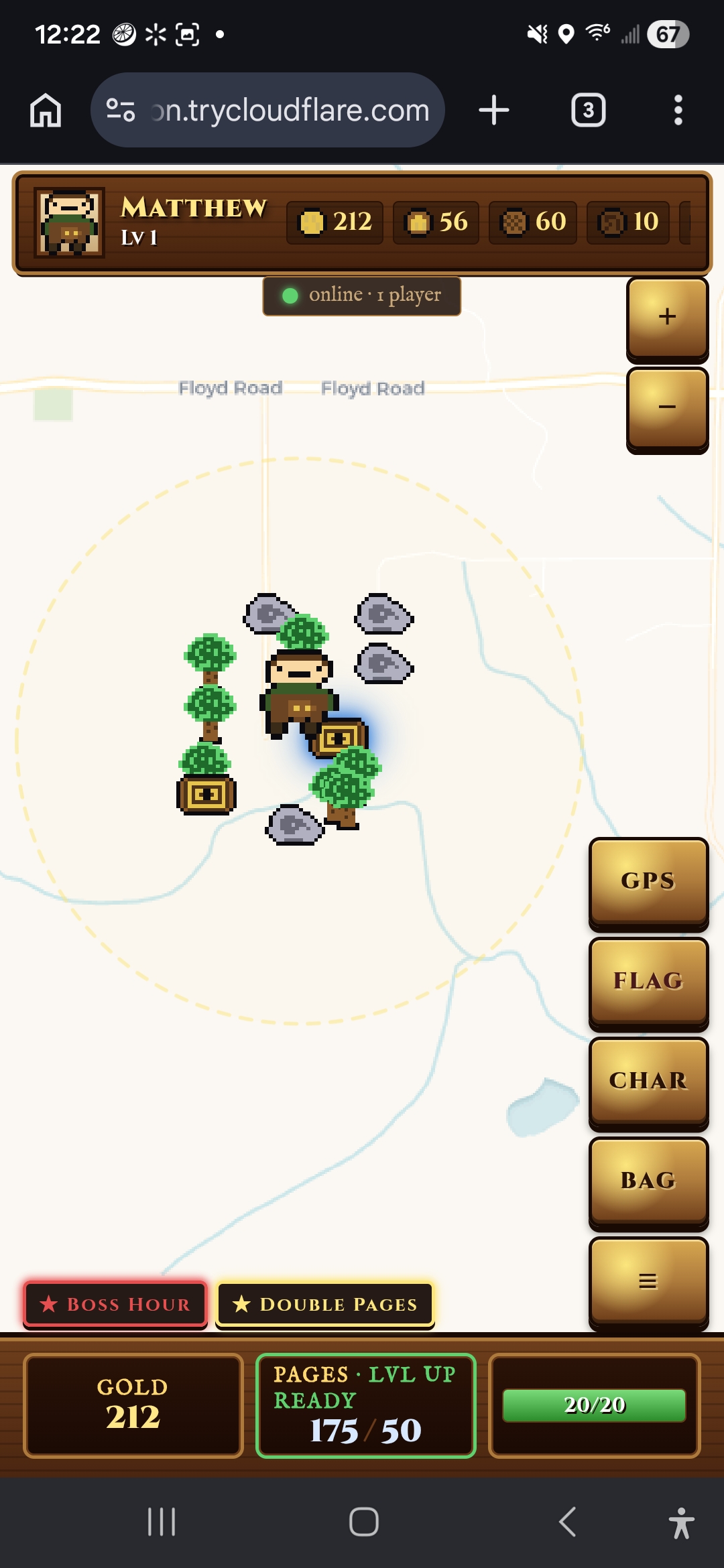 World event chips: Boss Hour and Double Pages active