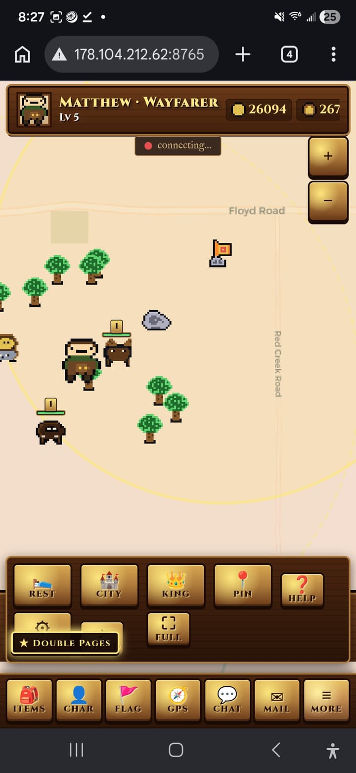 In-game action menu: Rest, City, King, Pin, Help, Settings